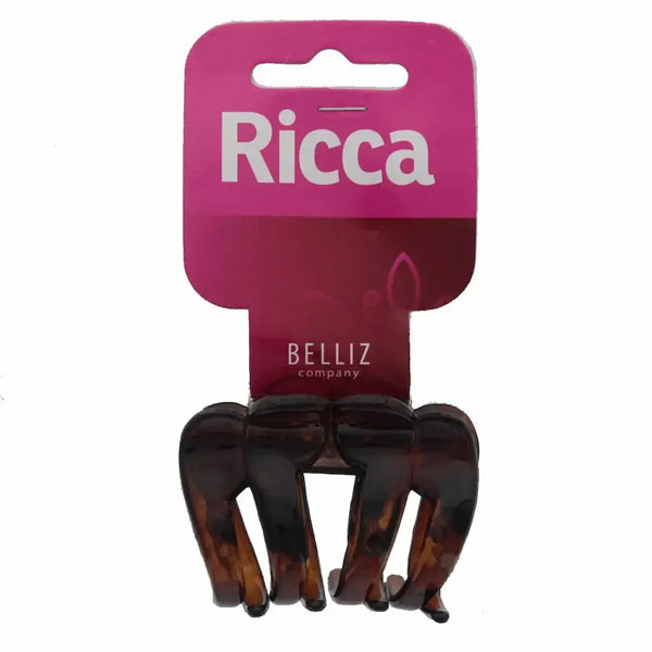 Piranha Prendedor de Cabelo Ricca Concha Média com 1 unidade