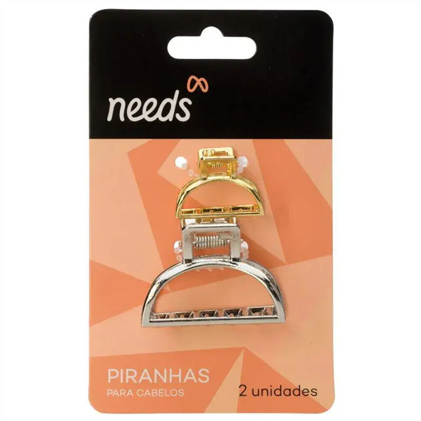 Piranha de Cabelo Needs Metal 2 Unidades