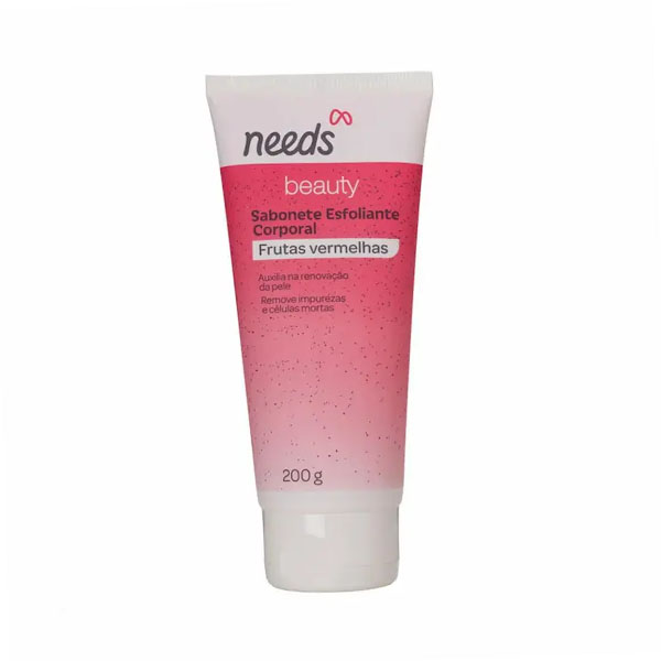 Sabonete Esfoliante Needs Beauty Frutas Vermelhas 200g